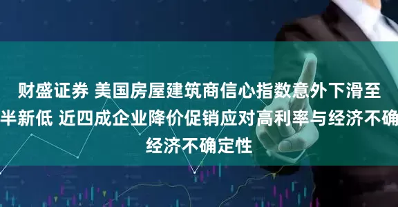 财盛证券 美国房屋建筑商信心指数意外下滑至两年半新低 近四成企业降价促销应对高利率与经济不确定性